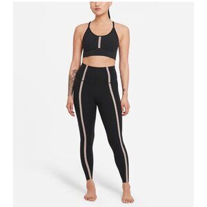 Nike Black Yoga Luxe High-Waisted 7/8 Eyelet Leggings XS